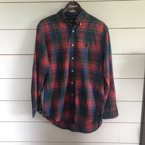 Ralph Lauren Mens Button Down plaid shirt size Med
